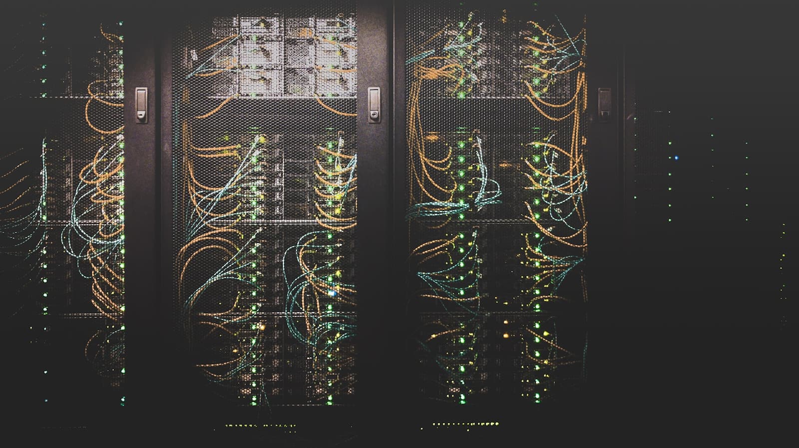 Server racks inside a data center